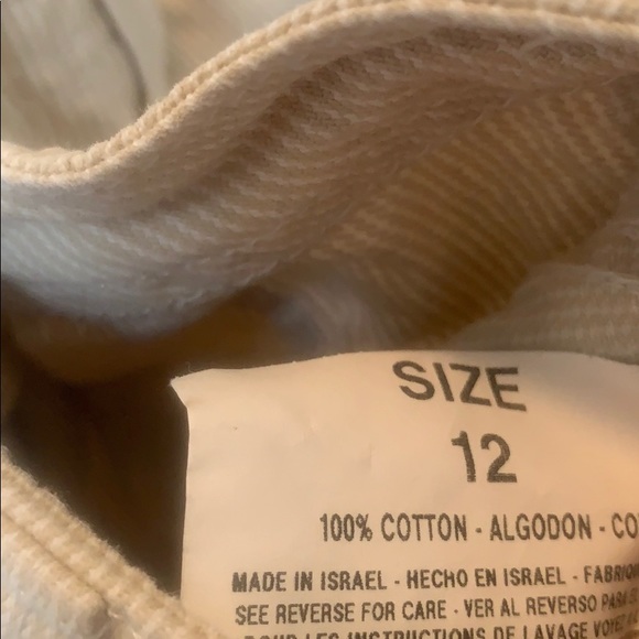 Gloria Vanderbilt Wide Leg Cropped Pants Cream 12 - Picture 2 of 4